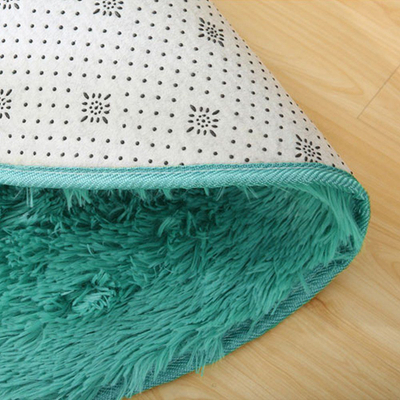 Tapet i rrumbullt Strado Round Shaggy Rug, 120x120 cm, Turquoise Sea