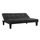 Divan krevati HM3002.02, 3 vende, PU lëkurë, 186x90x82 cm, i zi