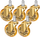 Set rrotash për tabure Roll Speed Gold, 5 copë, kushineta ABEC 7, ngjyrë e artë