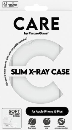 Kllëf telefoni Celly Slim X-Ray, për iPhone 15 Plus, silikon i hollë, transparente
