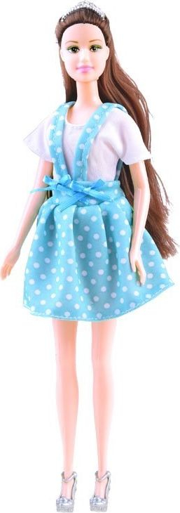 Kukull Emily ZA3542, 31cm, me çantë shpine dhe fustan rezervë, blu