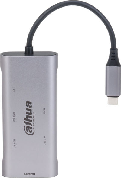Adapter video Dahua TC37, USB C në HDMI, rreth 10 cm, gri