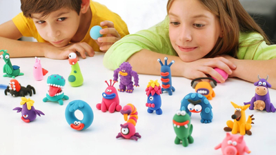 Set plasteline Hey Clay Ocean Eel, 5 kavanoza, mbi 3 vjeç, shumëngjyrësh