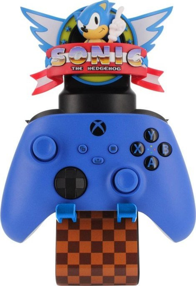 Држач за контролер Exquisite Gaming Cable Guy Ikon Sonic, осветлена база 20 cm, USB полнење, повеќебоен