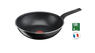 Tigan Wok Tefal Titanium 28cm, veshje jo ngjitëse, i zi