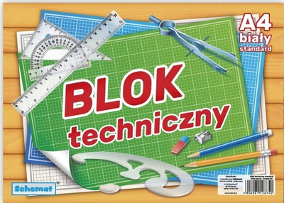 Bllok vizatimi Schemat Drawing Pad A4, 160 g/m², 10 fletë, i bardhë