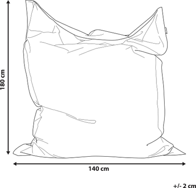 Jastëk pod Bean Bag Beliani FUZZY, 300L, 140x180cm, gri e çelët