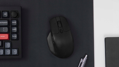 Maus wireless Keychron M6, ergonomik, me nano marrës USB‑C, i zi