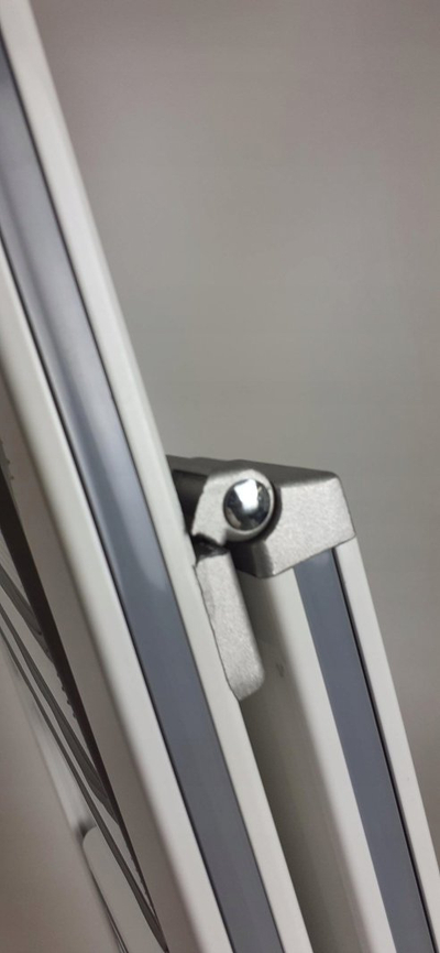 Shkallë alumini Wenko Premium, 3 shkallë, palosëse, e bardhë