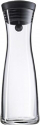 Карафа за вода WMF Basic, 1.5L, стакло, капак од челик и силикон, црна