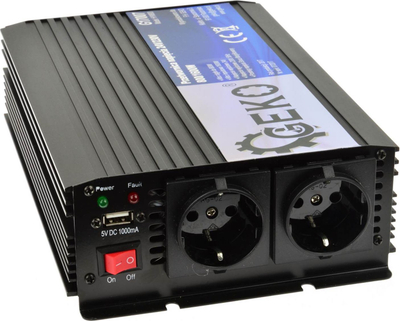 Inverter voltazhi Geko G17007, 24V në 230V, 800W, i zi