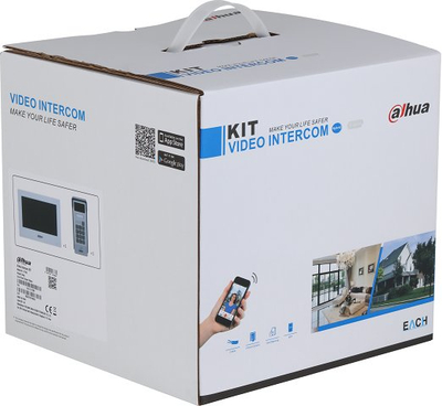 Set video interkomi Dahua KTX03, Wi-Fi, sistem 2-johtëshe, i bardhë