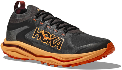 Патики за трејл HOKA Zinal 2, машки, EVA, ѓон Vibram Megagrip, црно-портокалови