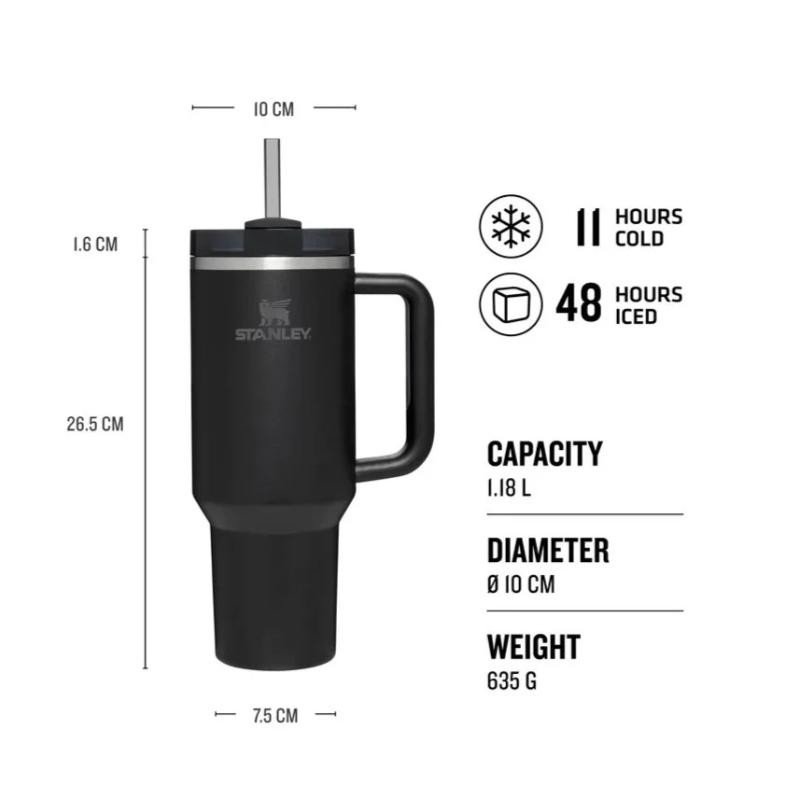 Stanley Termos Quencher 1.2L H2.0 Tumbler Black 10-10824-399
