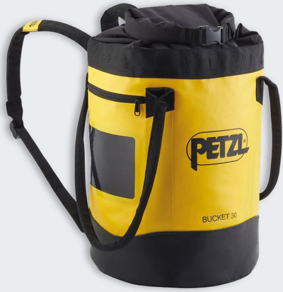 Çantë pune Petzl Bucket S001AA01, 30L, për pajisje litarësh, e verdhë