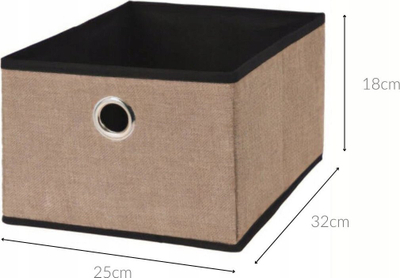 Kuti tekstile Storage Solutions NO-WOVEN, 32 x 25 x 18 cm, bezhë