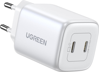 Karikues muri Ugreen Nexode 45W, 2x USB‑C PD, i bardhë