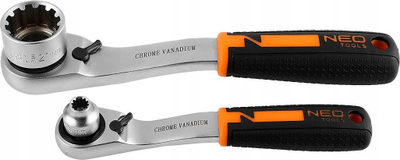 Set çelësa tuborë Neo Tools 10-019, 1/4" 3/8", 46 copë