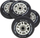 Set rrotash patina NILS EXTREME, 80x24 mm, 82A ABEC 9, të zeza mat