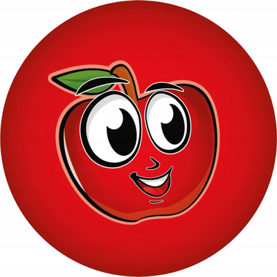 Top lodër Artyk Colorful Ball Little Apple, 23cm, PVC, i kuq