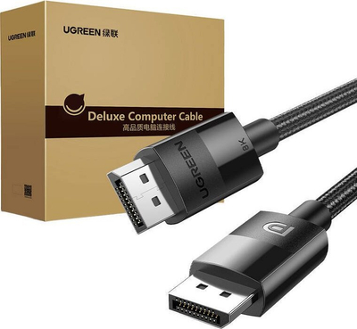 Kabllo video UGREEN 80394, DisplayPort në DisplayPort, 8K 60Hz, 5m, e zezë