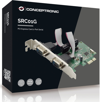 PCI Express картичка Conceptronic, 2 сериски порти, црна