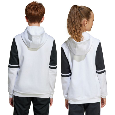 Дуксер со капуљача Adidas Squadra 25 Sweat Hoody Jr JD4807, памук, за деца, црна