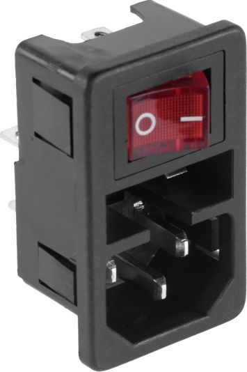Prizë AC montuese Logilink WTY0123, 3PIN, me çelës dhe siguresë, e zezë