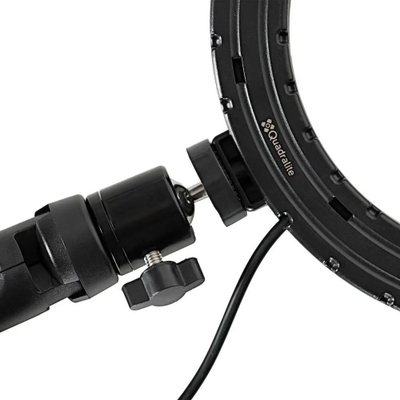 LED прстенесто светло Quadralite Ring Light 8\", RGB, USB, црна