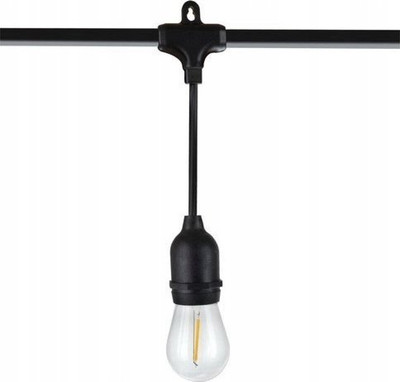 Drita dekorative Light String LG1000020, 20 LED, 12.5 m, kabëll i zi, dritë e bardhë e ngrohtë