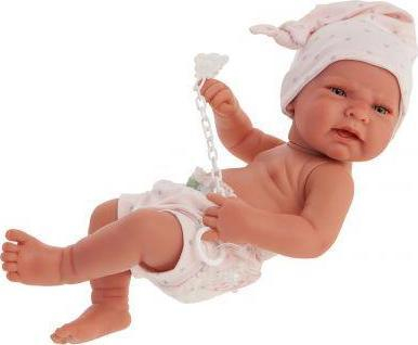Kukull bebe Antonio Juan Born Doll Nica, 42cm, trup vinili, rozë