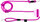 Litar qeni Chaba Adjustable Line L, 14mm, 2.6m, fuchsia