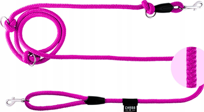 Litar qeni Chaba Adjustable Line L, 14mm, 2.6m, fuchsia