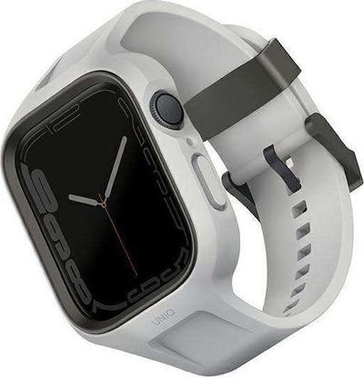 Rrip dhe mbrojtëse UNIQ Monos 2in1 për Apple Watch 44mm 45mm, plastik, gri