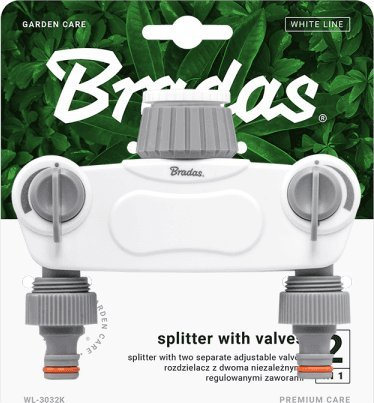 Manifold uji BRADAS WL-3032K, 2 dalje, valvola me lidhje të shpejtë, i bardhë