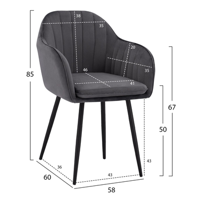 Kolltuk Shara gri HM8726.01, gri/ zezë