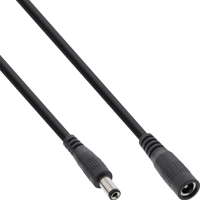 Kabllo zgjatuese DC InLine, 5.5x2.1mm, 3m, e zezë