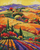 Set mozaiku me diamante Ideyka Diamond Mosaic Colorful Landscape, efekt 5D, kanavacë me kornizë