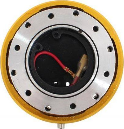 Mekanizëm shkëputës timoni MTuning Naba Quick Release Flat, alumin T6061, 6 vida montimi, ngjyrë flori