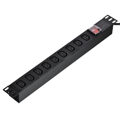 Prizë rack ALANTEC PZ010, 9x C13, UPS C14, 19", e zezë