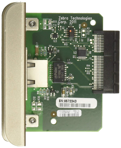 Printserver i brendshëm Zebra P1037974-001, Ethernet, për printerat ZT200 Series, jeshil