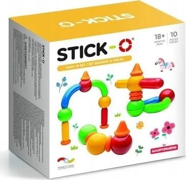 Lodër magnetike Magformers Stick O Basic, set 10 pjesë, shumëngjyrëshe