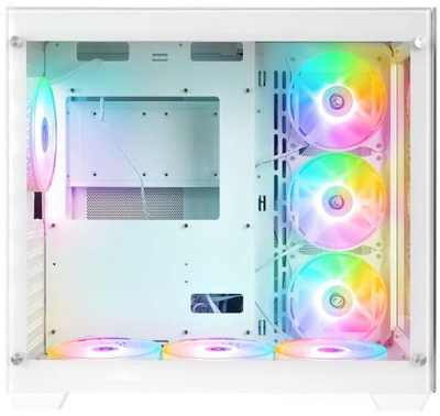 Kutia gaming Rampage ICEBLADE PRO, ATX Mid Tower, xham i temperum, e bardhë