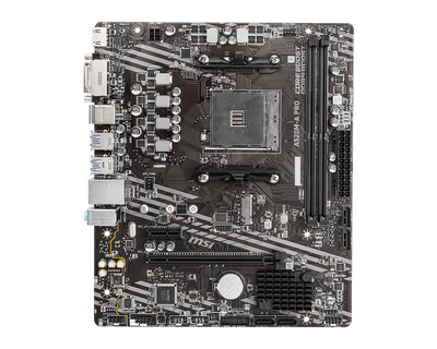 Pllakë amë MSI A520M A PRO, sokëll AM4, mATX, e zezë