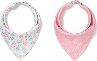 Pelerinë-bandana për bebe Babyono Be Active Leaves, set me 2 copë, shumëngjyrëshe