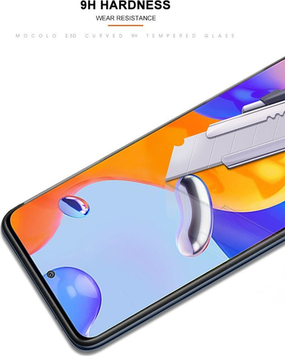 Xham mbrojtës Mocolo 2.5D Full Glue për Xiaomi Redmi Note 11 Pro / Note 11 Pro Plus, fortësi 9H, transparent