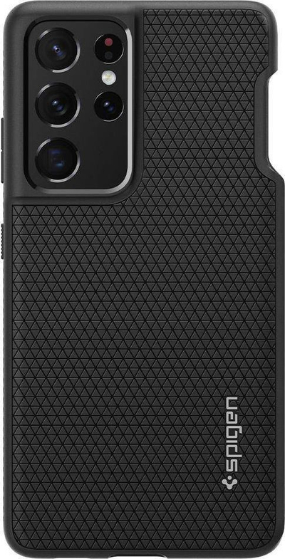 Mbrojtëse telefoni Spigen Liquid Air P për Galaxy S21 Ultra, e butë, me finish mat, e zezë