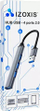 HUB USB Izoxis, 4 porta 3.0 2.0, trup alumini, gri