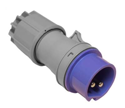 Prizë portative industriale PCE TWIST WP162, 16A 2P, 24V IP44, gri vjollcë