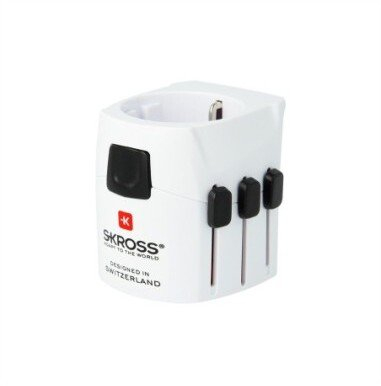 Adaptori udhëtimi Skross PRO Light, universal, 1575W, i bardhë